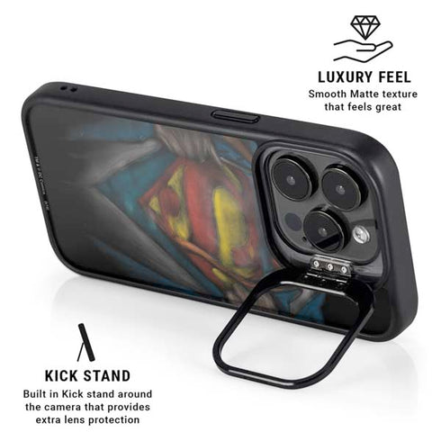 DC Comics Superman Pastel Art iPhone 14 Pro Kickstand Case